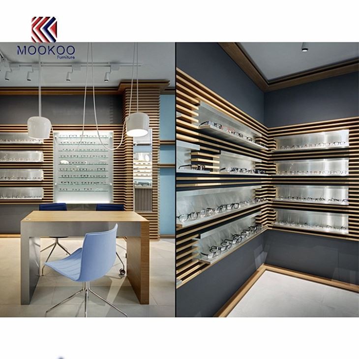 Optical Shop Interior Decoration Display Wall Showcase Design