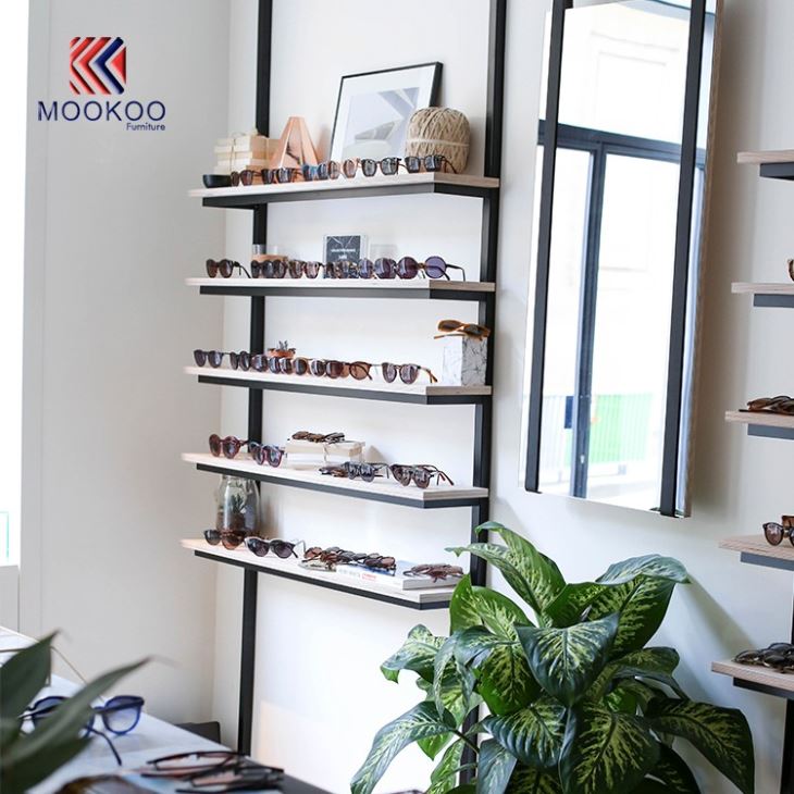 Optisk display Kiosk Solbriller Showcase Wall Design