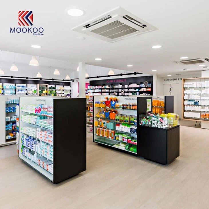 Modern European Style Customized Pharmacy Shop Display