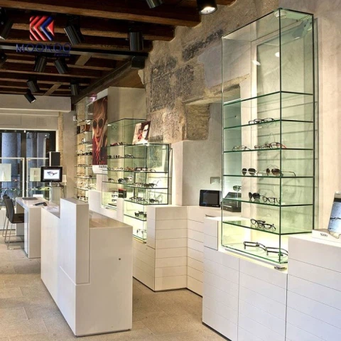 Solglasbutik Glas Vitrin Displayskab