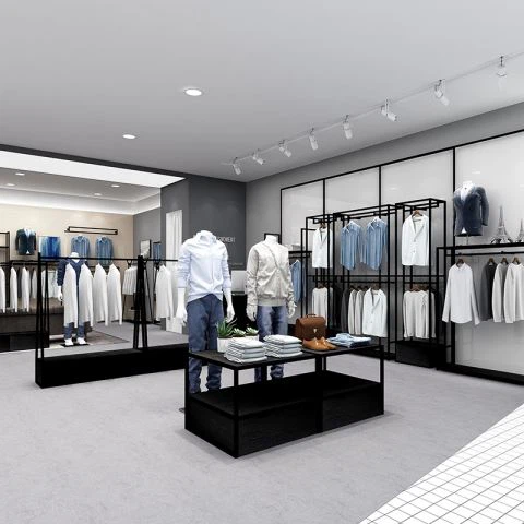 Moderne Mænd Tøjbutik Montering