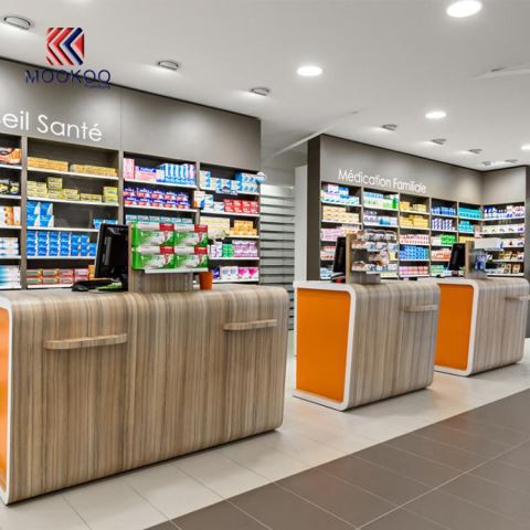 Professionel tilpasset apotek butiksvisning