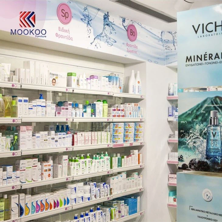 Wooden Farmacia Shop Display Cabinet